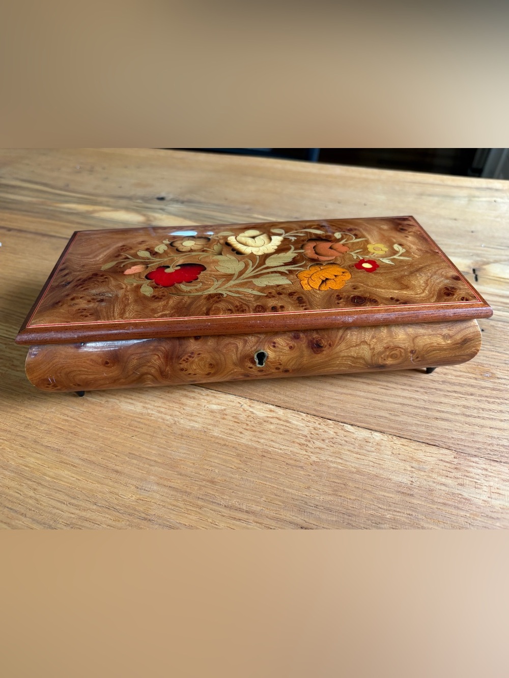 Vintage Handmade Italian Musical Jewelry Box